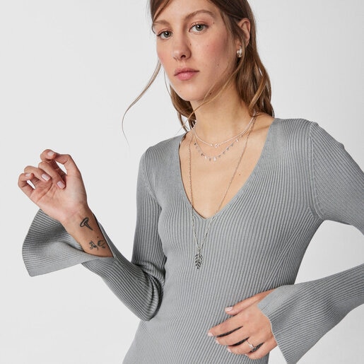 Серебряная подвеска с лавровыми листьями Fragile Nature