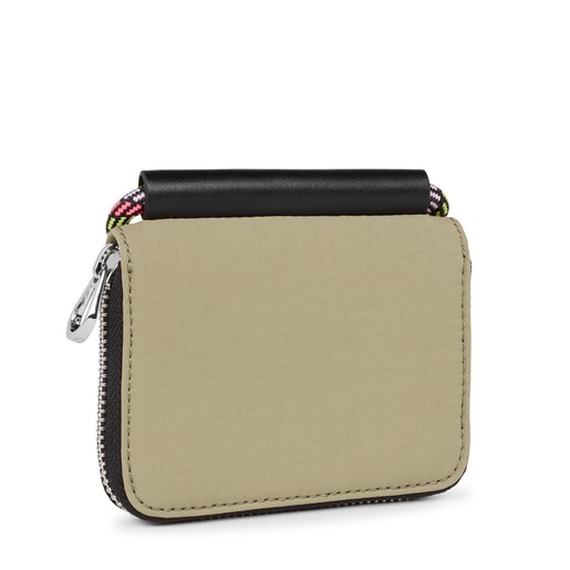 Monedero mediano caqui TOUS Empire Cotton