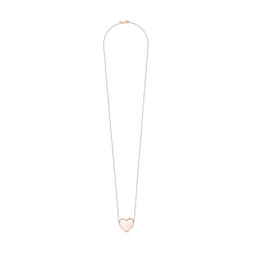 Collar Sweet Dolls corazón con baño de oro rosa 18 kt sobre plata