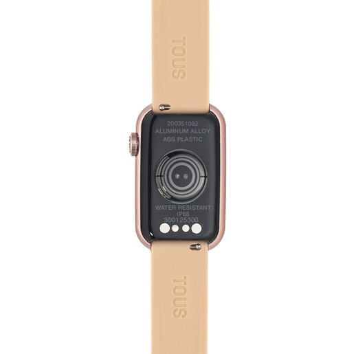 Reloj smartwatch con correa de nylon y correa de silicona rosa palo T-Band