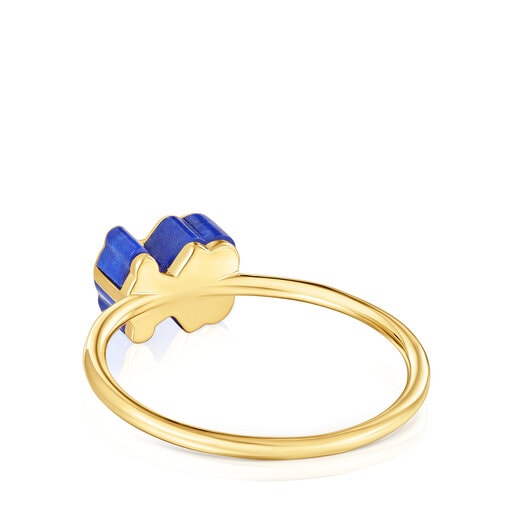 Ring TOUS 1952 aus Gold mit Bärenmotiv und Lapislazuli