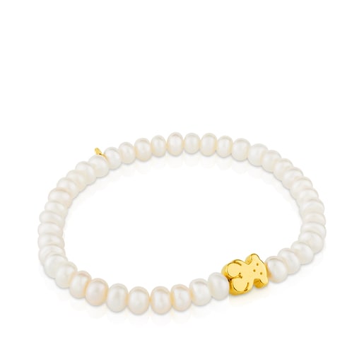 Gold Bracelet with pearls and Bear motif TOUS Sweet Dolls | TOUS