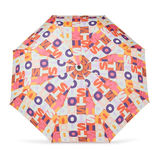 Paraguas plegable beige TOUS Mimic