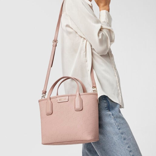 Sac cabas Script Day petit rose