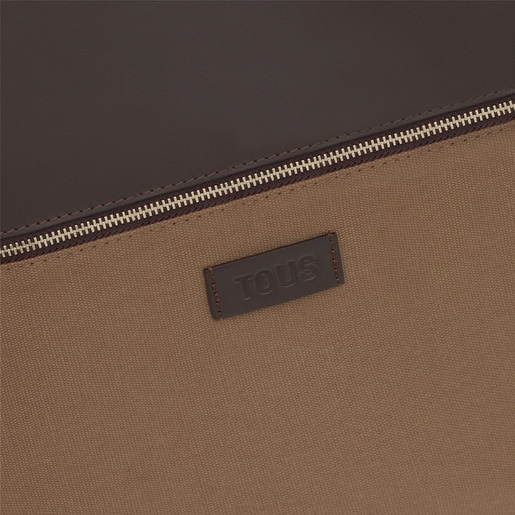 Capazo grande de piel marrón oscuro TOUS MANIFESTO