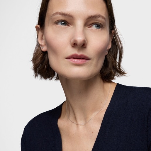 שרשרת חוליות קצרה TOUS Basics מזהב לבן 14 קראט