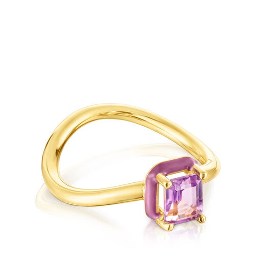 TOUS Vibrant Colors Ring with amethyst and enamel TOUS