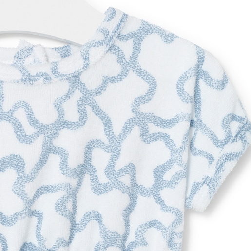 Macacão de bebé de tecido atoalhado Kaos azul