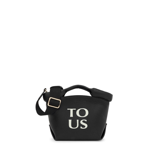 Small black leather TOUS Balloon Tote bag | TOUS