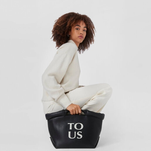 Medium black leather TOUS Balloon Tote bag