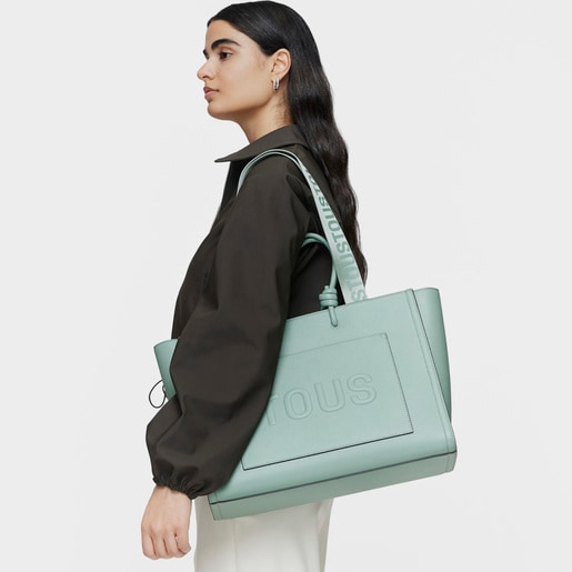 Large stone gray Amaya Shopping bag TOUS La Rue New