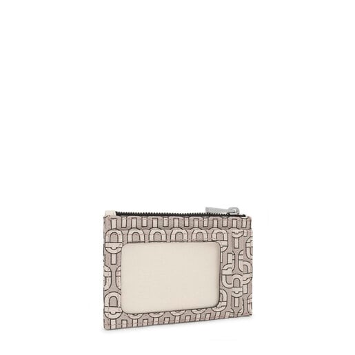 Porte-monnaie et porte-cartes beige TOUS MANIFESTO Essence