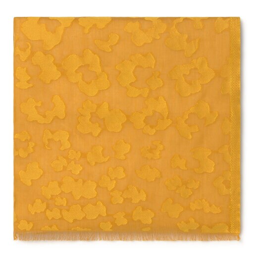 Желтый жаккардовый платок Granate Leo