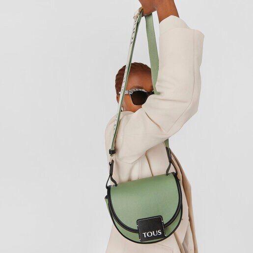 תיק צד TOUS Half-Moon קטן בצבע חאקי