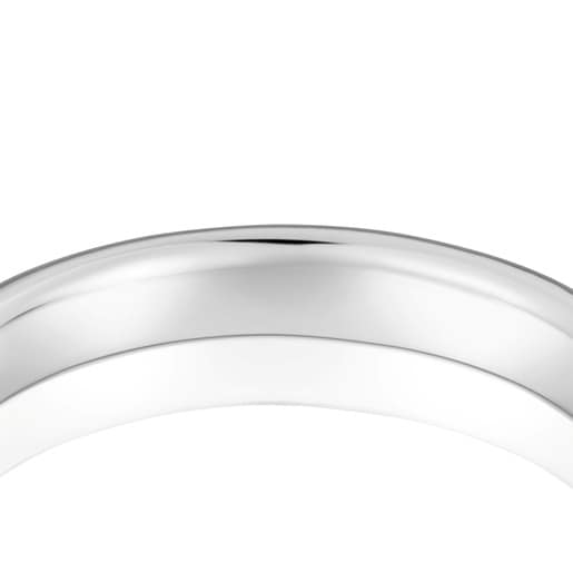 Anillo alianza de boda de oro blanco 3 mm TOUS Alianzas