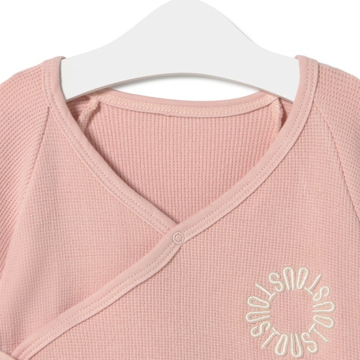 Pelele cruzado de bebé Classic rosa