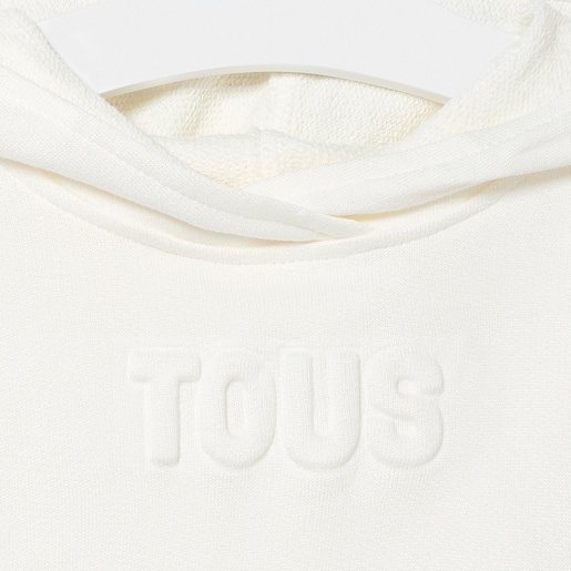 Baby girls hooded dress in Classic ecru