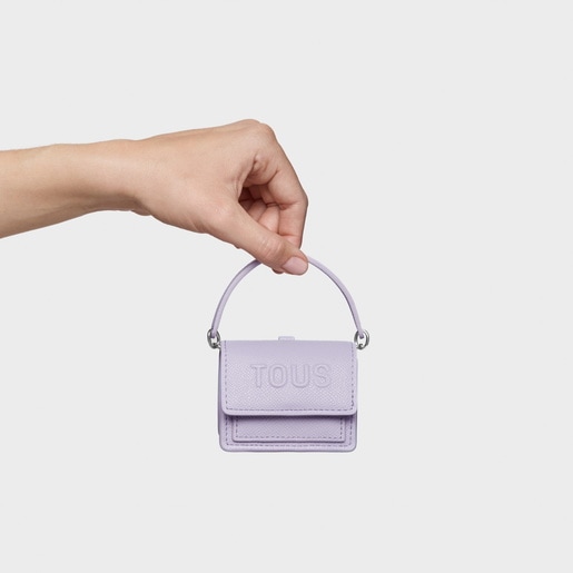 モーブカラーのクロスボディ・ミニバッグ型キーホルダー Audree