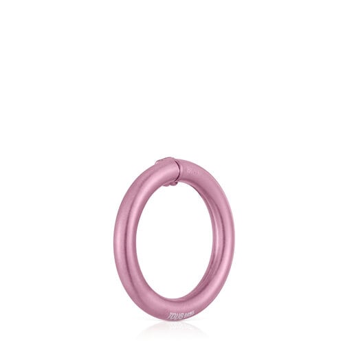 خاتم Hold متوسط الحجم من الفضة باللون الوردي