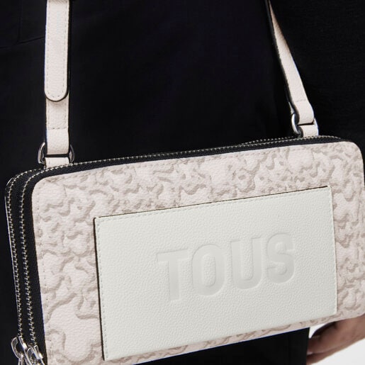 グレーのウォレット＆携帯電話ケース Kaos Mini Evolution