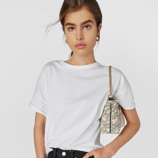 Beige TOUS Kaos Mini Evolution Shoulder bag