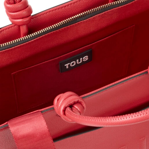 Μεγάλη τσάντα shopper Amaya TOUS La Rue New σε καστανοκόκκινο χρώμα