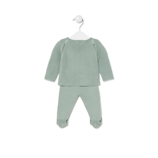 Tricot baby outfit in mist