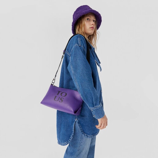 Lilac-colored leather TOUS Balloon crossbody bag