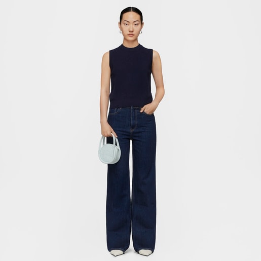 Light blue leather Crossbody minibag TOUS Miranda