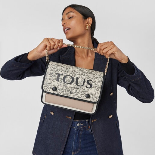 Bandolera mediana Audree beige TOUS Kaos Mini Evolution