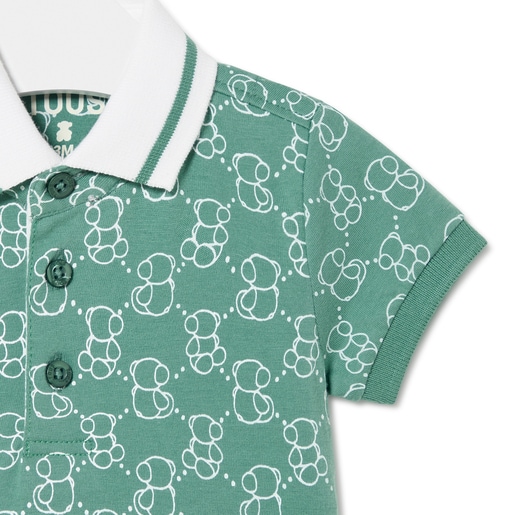 Bold Bear polo t-shirt in Casual green