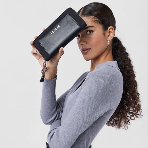 ארנק TOUS Empire Cotton בינוני בצבע שחור