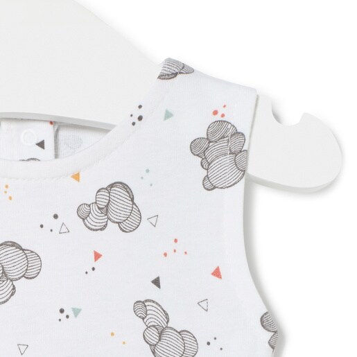 Body con falda de bebé niña Pic blanco