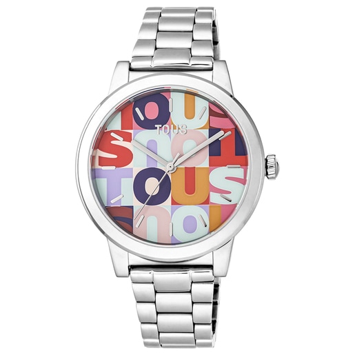 Steel TOUS Mimic Analogue watch with print | TOUS