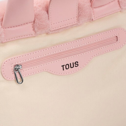 حقيبة Cloud Warm بحزام كتف واحد من TOUS متوسطة الحجم باللون الوردي