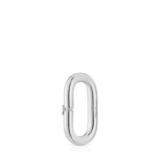 Średni pierścionek ze srebra Hold Oval