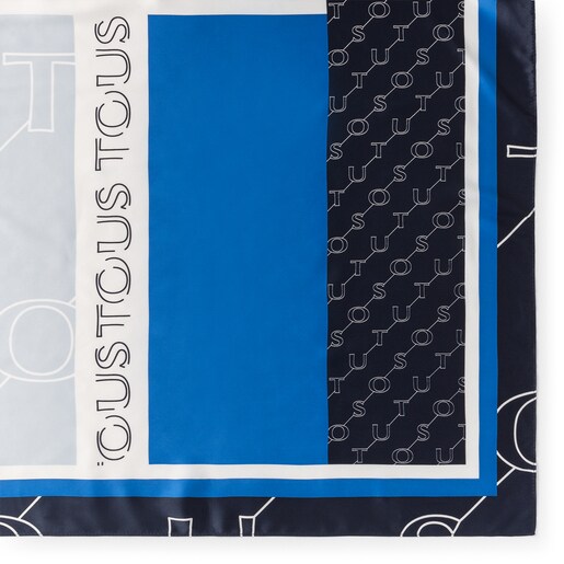 Orange Script Soft Poly Scarf