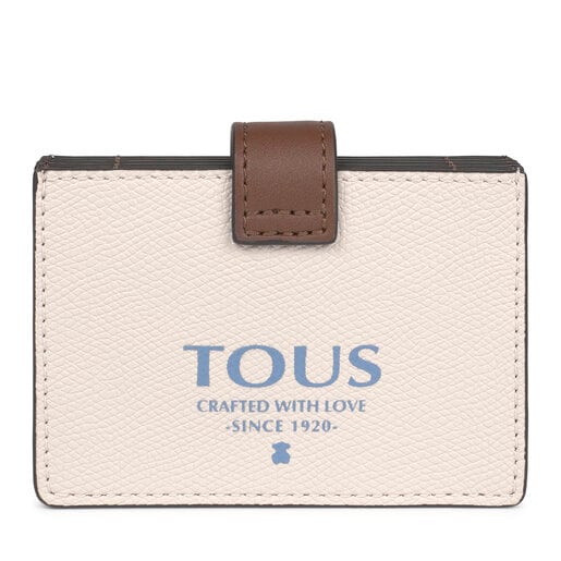 Porte-cartes accordéon TOUS Essential beige et marron