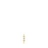 Small gold Strip hoop earring with diamonds Les Classiques