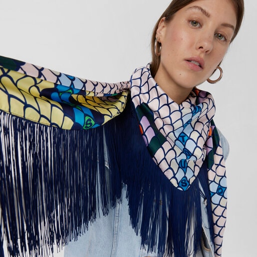 ポリエステル製トライアングルストール TOUS Lamba