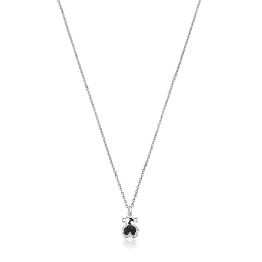 Silver Areia Necklace with onyx