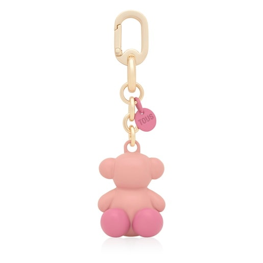 Porta-chaves metal rosa-escuro e dourado Bold Bear