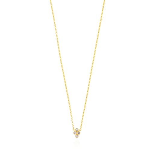 Gold Gem Power Necklace with Diamonds