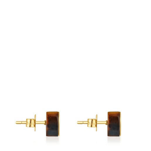 Gold heart Earrings with tiger’s eye TOUS 1950