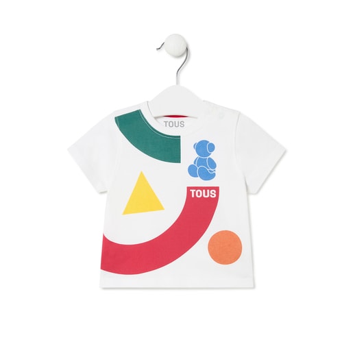 Camiseta piezas multicolor Casual único