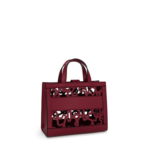 Amaya Kaos Shock medium burgundy shopping bag | TOUS