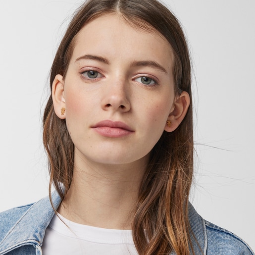 أقراط Teddy Bear من فيرميل الفضة