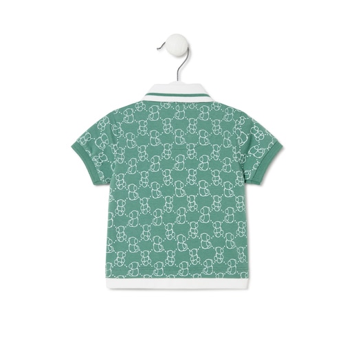 Bold Bear polo t-shirt in Casual green