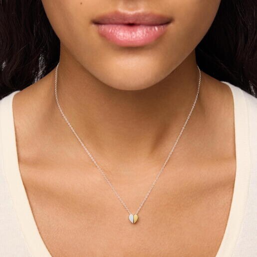 Collar bicolor y motivo corazón 7 mm TOUS 1950