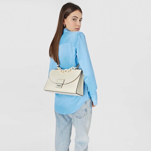 תיק אורבני TOUS Sylvia בינוני בצבע בז'